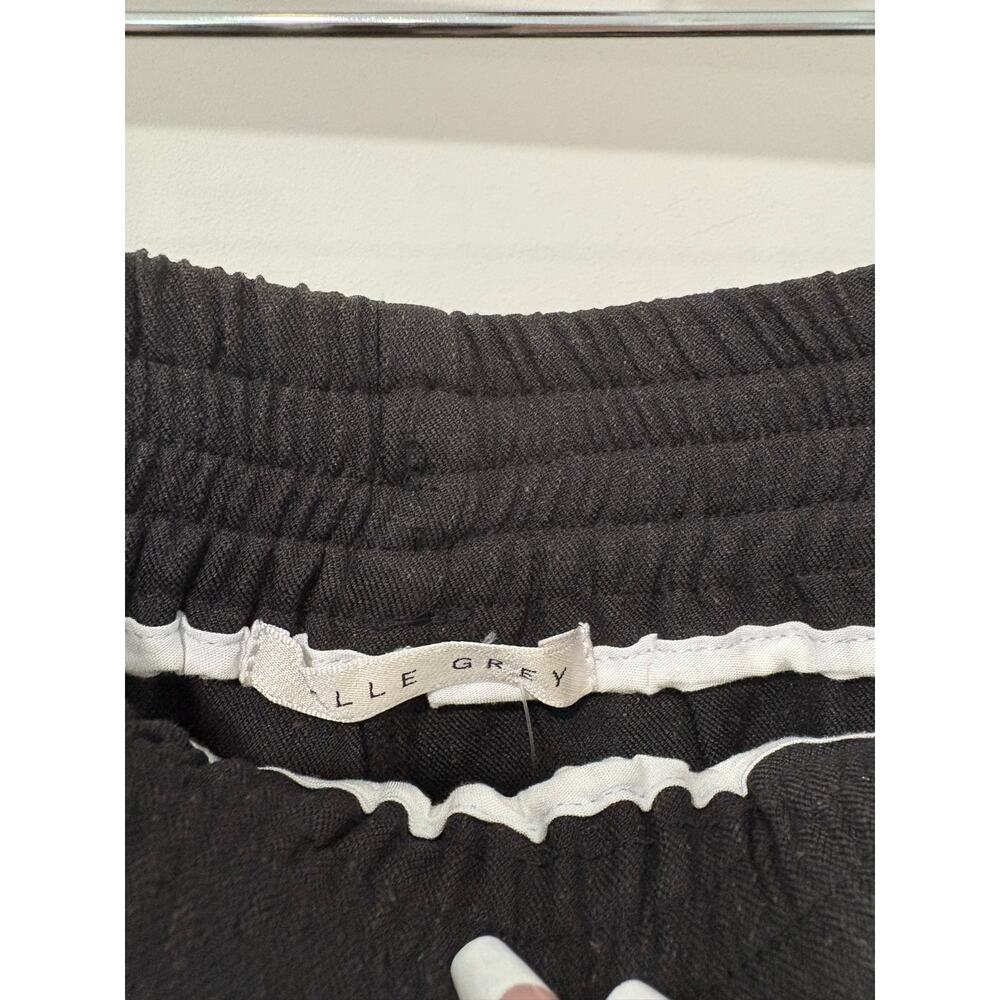 Elle Grey Wide Leg Pants Dark Gray - Picture 4 of 5
